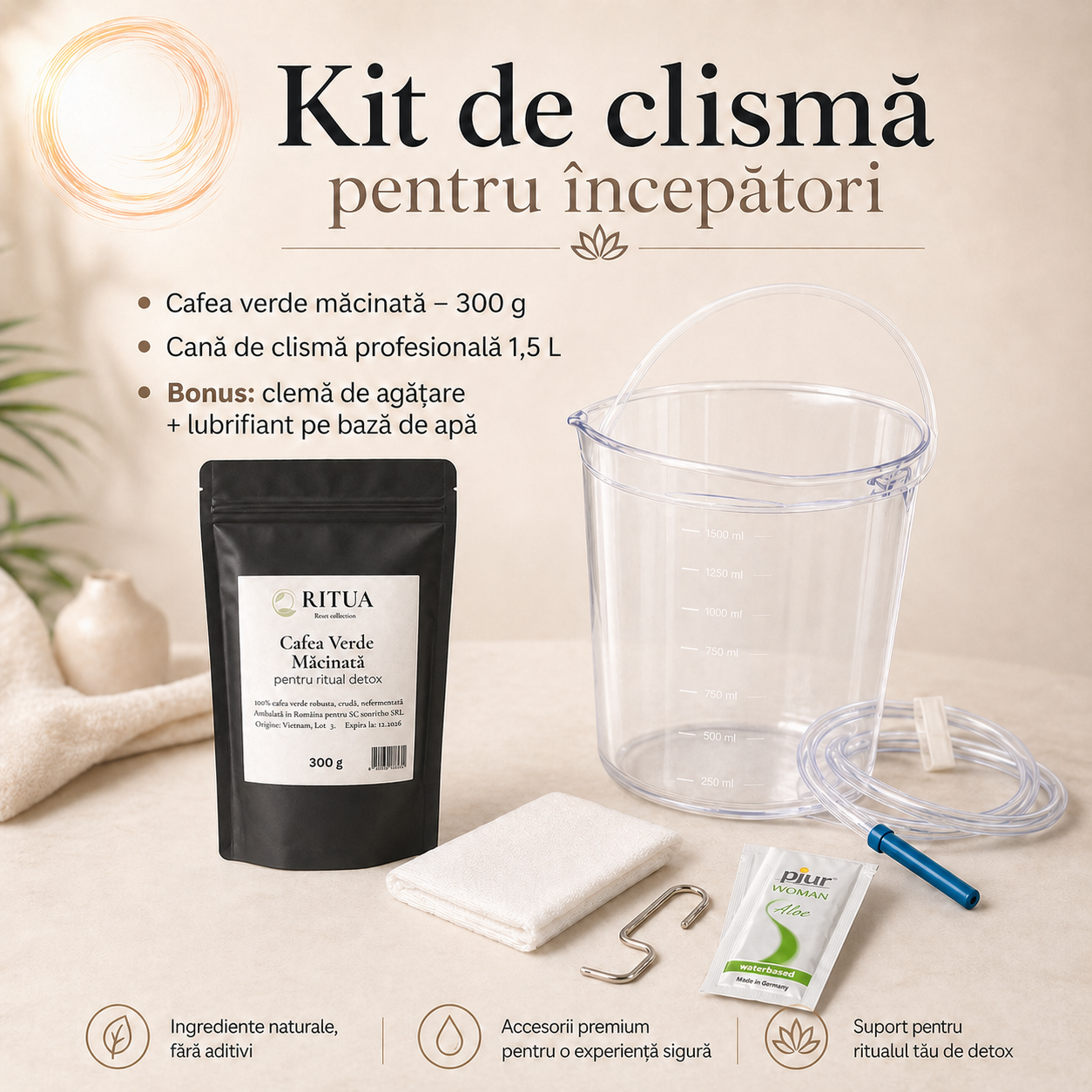 Kit Clismă cu Cafea Incepători Kit Clisma cu Cafea Incepatori
