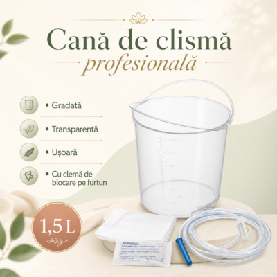 irigator cana gradata transparenta de clisma